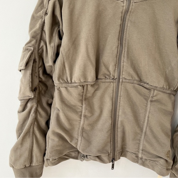 Free People Movement Foundation Ruched Seam Full Zip Jacket Womens Large - Picture 7 of 13